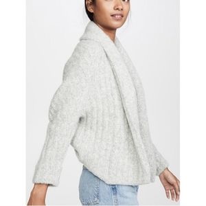Vince. Alpaca Gray Shrug Cardigan